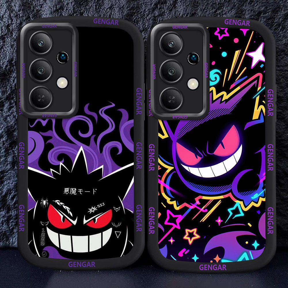 Casing untuk Samsung Galaxy A32 A13 A52 A52S A33 5G Hitam dan putih Case M18 Pokemon Gengar