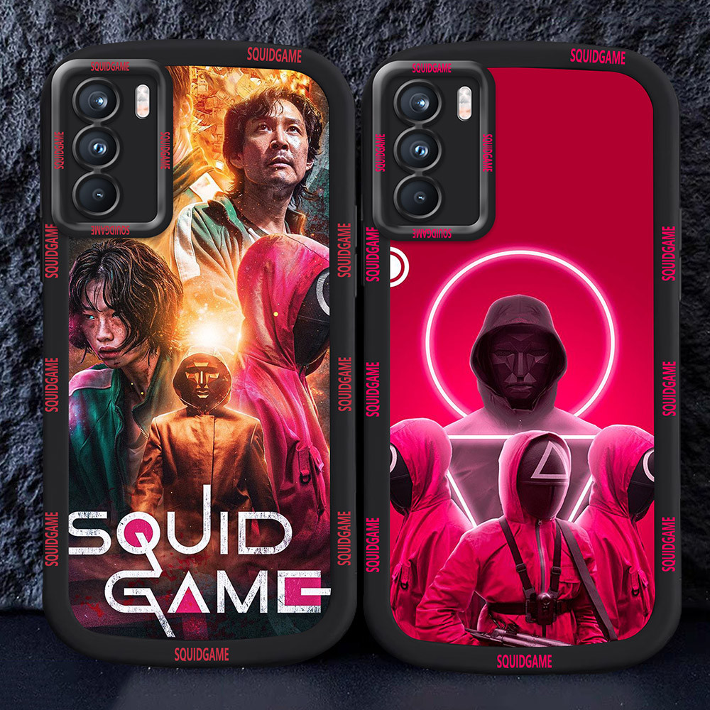 Casing untuk OPPO A16 A16S A54S Hitam dan putih Case M30 Squid Game