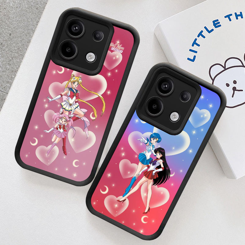 U26 Sailor Moon Casing untuk Infinix Note Zero 40S 40 30 Pro Plus 5G Kasus(Hitam/Putih) Cover