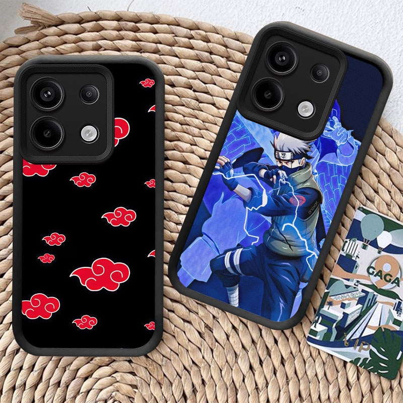Casing untuk Xiaomi POCO X6 NEO M6 Pro Kasus Hitam atau Putih P46 Naruto Anime