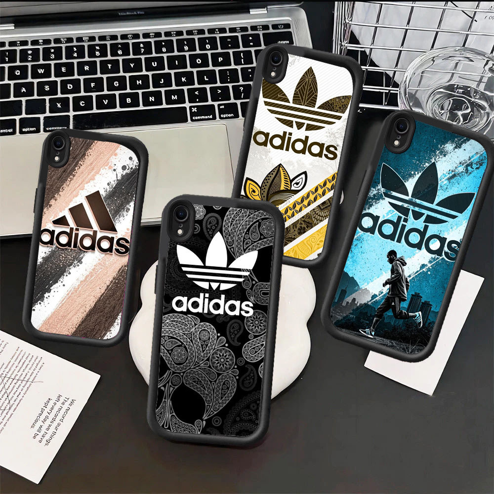 GK2 Adidas Hp Plating Casing untuk iPhone Mini 11 XS 15 12 13 14 8 7 X Plus Pro Max kasus silikon lu