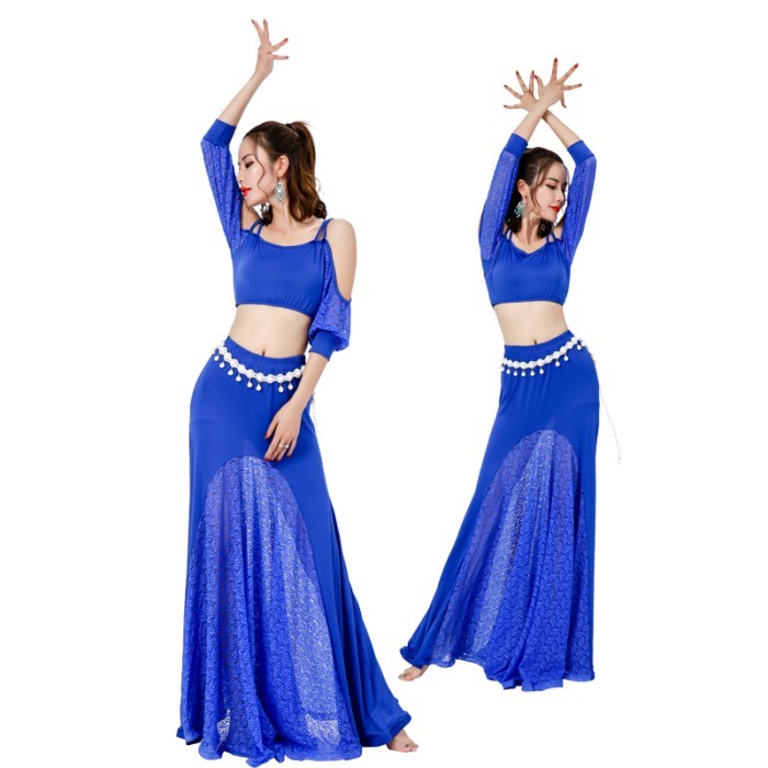 Practice Clothes Indian Suit Dance Performance Skirt Belly Dance Polyester Fabric Performance Cloth