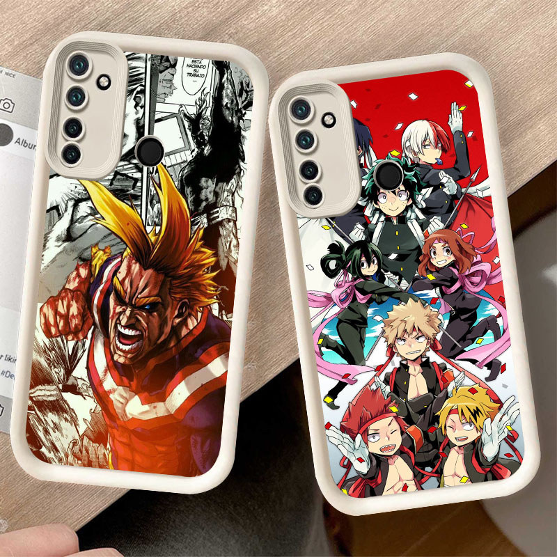 Casing untuk Realme Narzo 5 20A 6i 5i 10A 5s 10 Kasus Hitam atau Putih P43 My Hero Academia