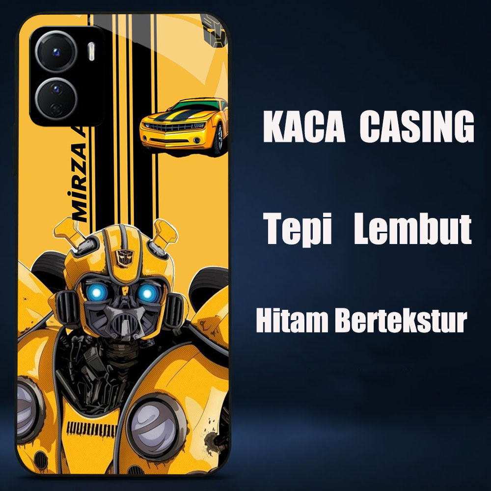 CU-32 Bumblebee KACA Glass Casing untuk VIVO iQOO Y36i Y27S Y15A Y01 U5X Z9X Y56 Y16 Y17S Y15S Y36 5