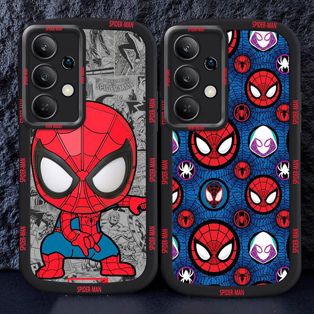 Casing untuk Samsung Galaxy A32 A13 A52 A52S A33 5G Hitam dan putih Case M40 Spiderman