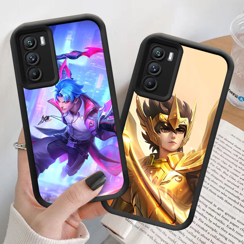 U11 Mobile Legends Casing untuk Realme C73 C75 C71 OPPO A16 A74 A54S A55 A16s A94 Kasus(Hitam/Putih)