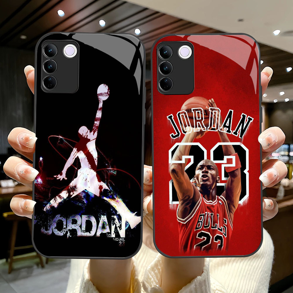 DK-79 Jordan NBA HD Glass Casing untuk VIVO V27E V29 V30 V23 Y200E T3 Y100 V27 V29E V23E Y200 Lite P