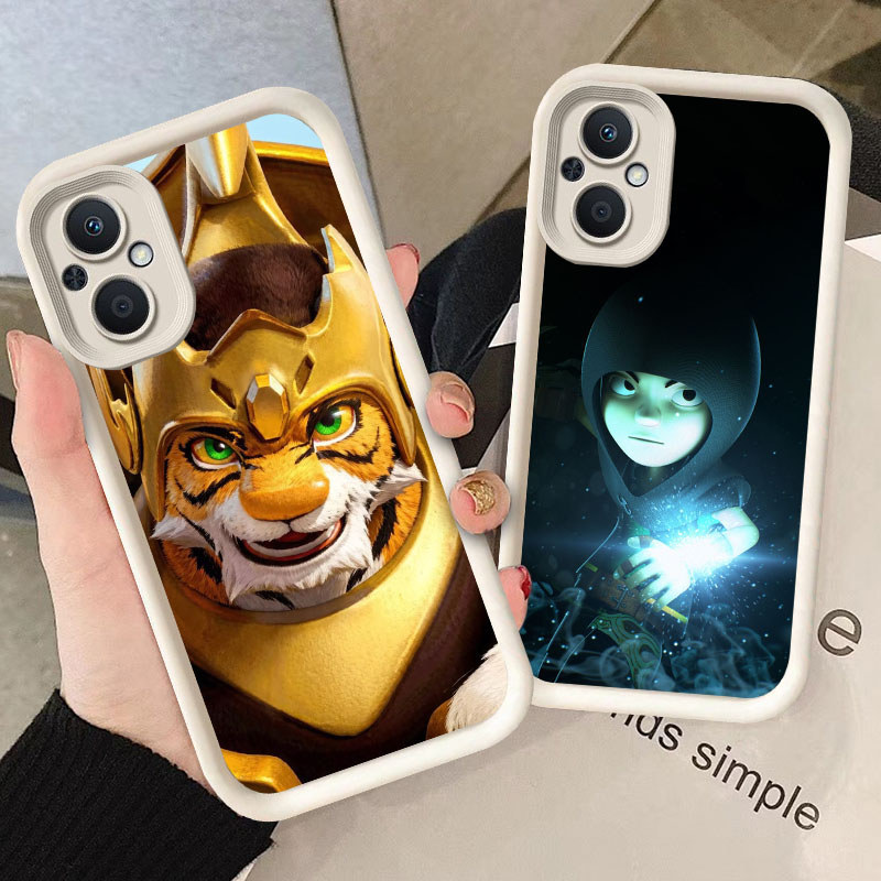 Knight Kris Casing untuk OPPO Reno 8 7 7Z 8Z Lite 5G Kasus Ponsel(Hitam/Putih) Cover