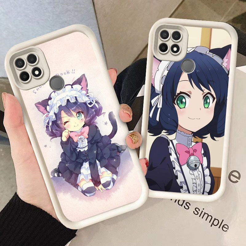 Show By Rock Casing untuk OPPO A15s A15 A35 Kasus Ponsel(Hitam/Putih) Cover