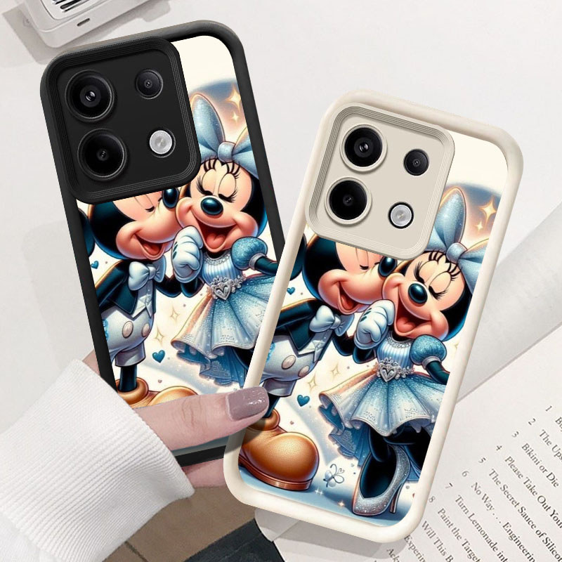 U10 Minnie Mouse Casing untuk Infinix Note Zero 40S 40 30 Pro Plus 5G Kasus(Hitam/Putih) Cover