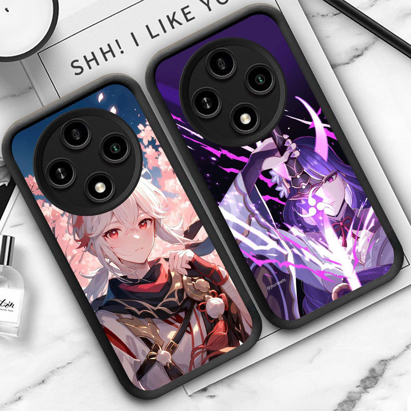 M24 Genshin Impact Hitam Casing untuk Xiaomi Redmi POCO A3 14C X7 X3 C61 C75 A3X Pro 5G Kasus Putih