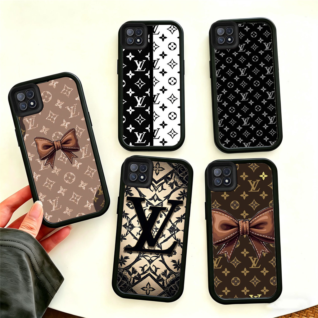 DU23 LV Sangat indah Casing untuk Hp Plating OPPO A7 A52 A72 A54S A53S A58 A57e A5 A36 A57 A55 A53 A
