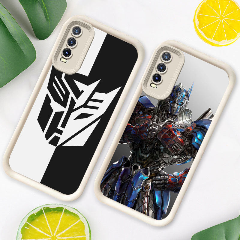 R48 Optimus Prime Casing untuk Samsung A30 A30s A50 A10 A50s A7 2018 Kasus(Hitam/Putih)