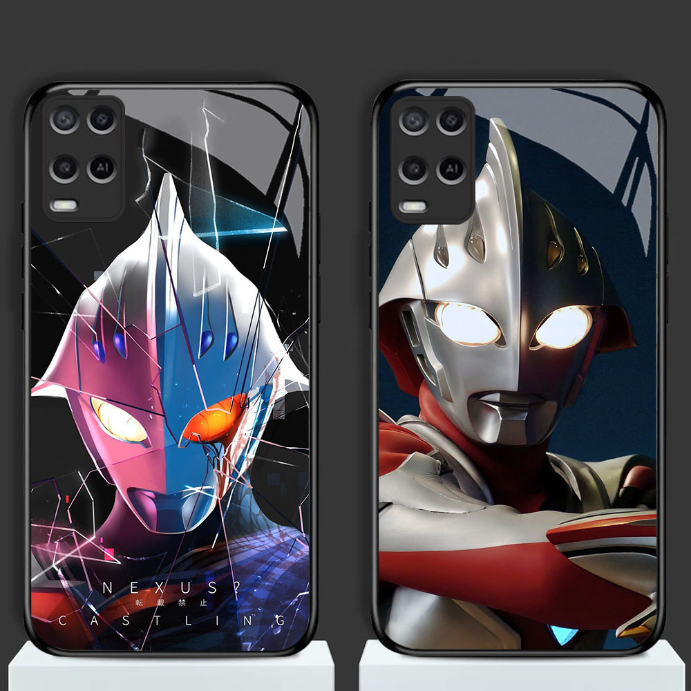 TF-32 Ultraman HD Glass Casing HP Realme 2 8 8i 9 C30 C30S Narzo 50 Pro