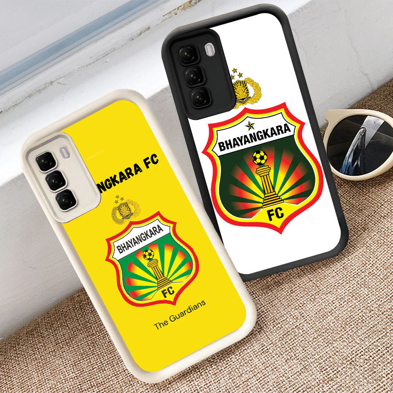 Casing untuk Infinix HOT 50 60i 60 50i Pro Plus Kasus Hitam atau Putih P1 Bhayangkara FC