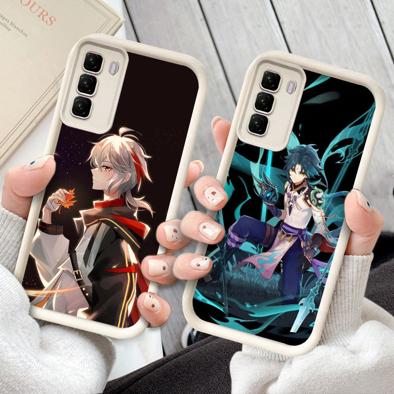 O15 Genshin Impact Casing untuk Infinix HOT 60i 50i 60 50 Pro Plus Kasus Hitam atau Putih