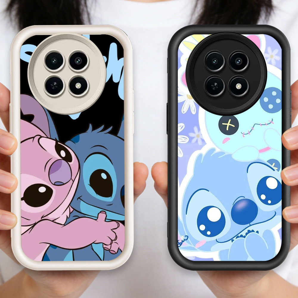 P-46 Stitch Casing hp silikon tipis dan ringan untuk Realme 12X C65 13 12 Plus Pro Lite 5G