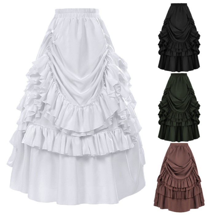 New European And American Girl Rock Punk Steam Gothic Cake Skirt Popular Style Victorian Skirt