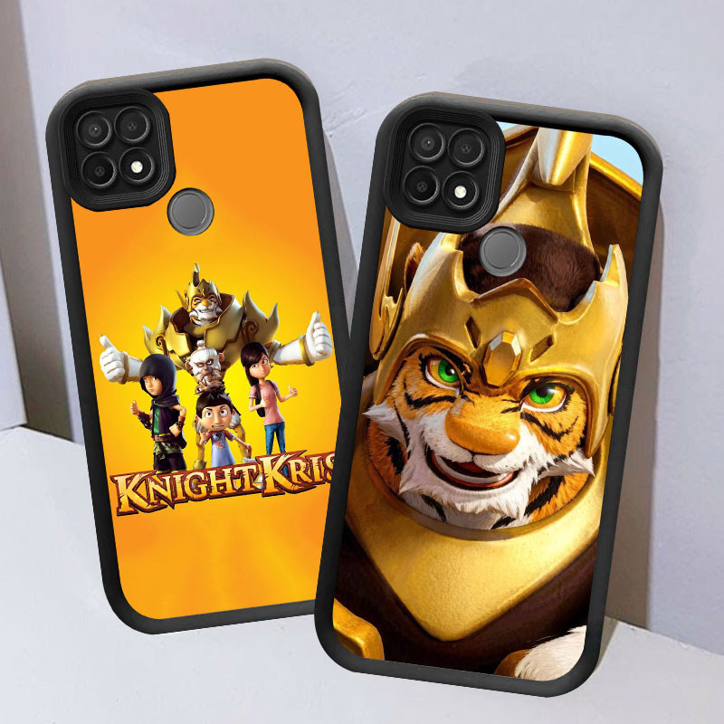Knight Kris Casing untuk OPPO A15s A15 A35 Kasus Ponsel(Hitam/Putih) Cover