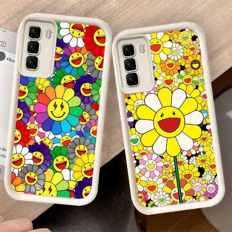 Casing untuk Infinix HOT 50 60i 60 50i Pro Plus Kasus Hitam atau Putih P42 Murakami Takashi