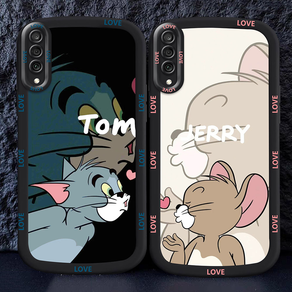 Casing untuk Samsung Galaxy A50S A30S A50 Hitam dan putih Case M44 Love Couple