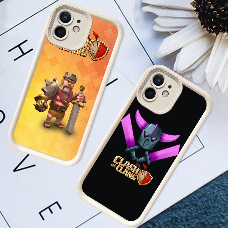 J43 Clash Of Clans Casing untuk iPhone Mini 6 6s 12 11 Pro Max Plus