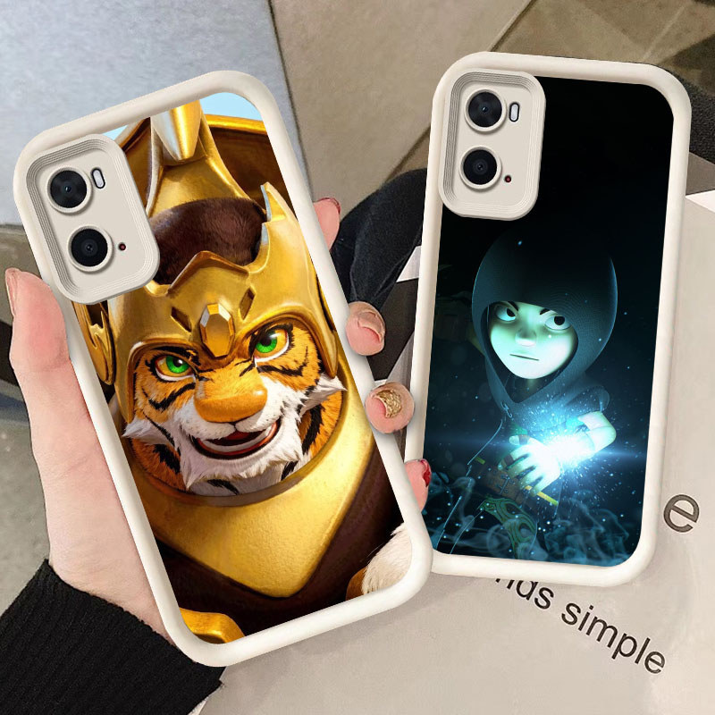 Knight Kris Casing untuk OPPO Reno Find 8 7 X5 Lite 5G Kasus Ponsel(Hitam/Putih) Cover
