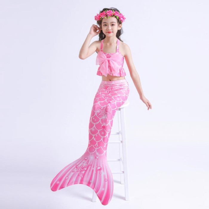 Ghnatygren Mermaid Swimsuit Mermaid Tail Swimsuit Girls Swimsuit Pants Set Children's Spa Swimsuit