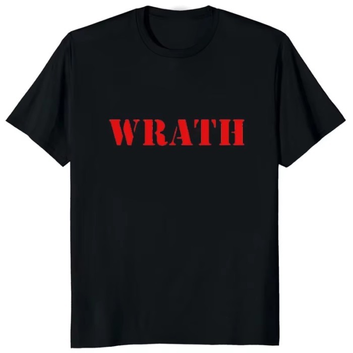 2026 New WRATH men's 100%cotton retro Funny Tshirt  Women's Unisex oversized Y2K Hipster  Tee Casua