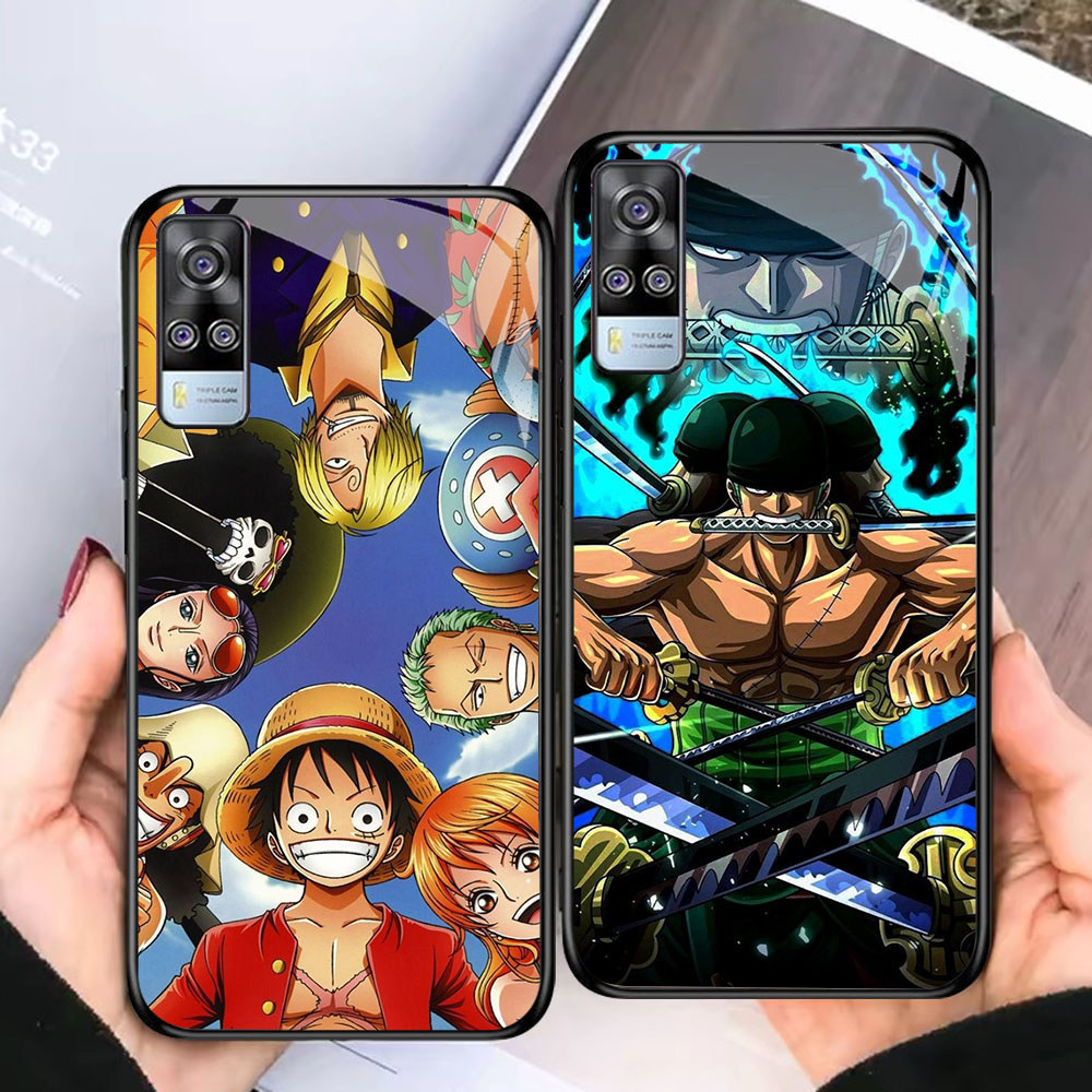 TF-78 One Piece Zorro HD Glass Casing untuk VIVO Y51 V21E Y31 Y52 V21S V21 V20 Y53S