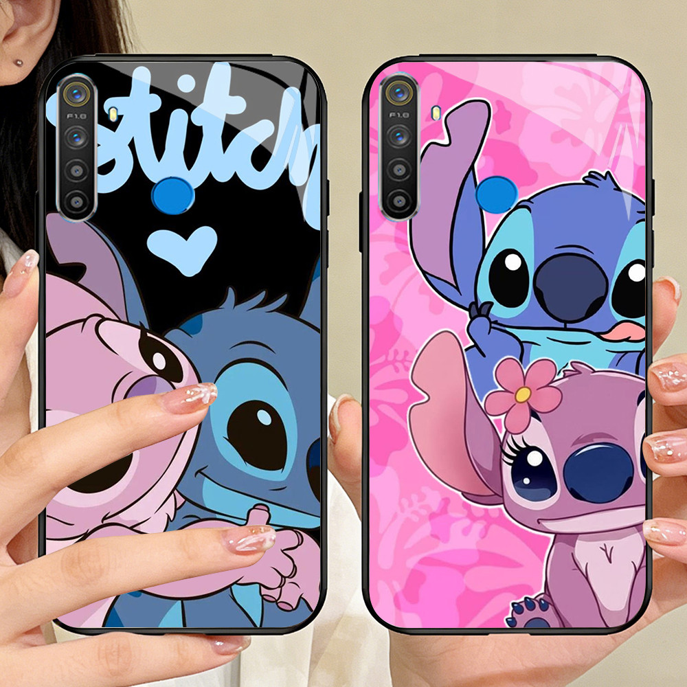 P-46 Stitch Casing ponsel kaca tempered Realme Narzo 10 10A 5 5i 3 20 20A 6i C65 7 3i 5S Pro