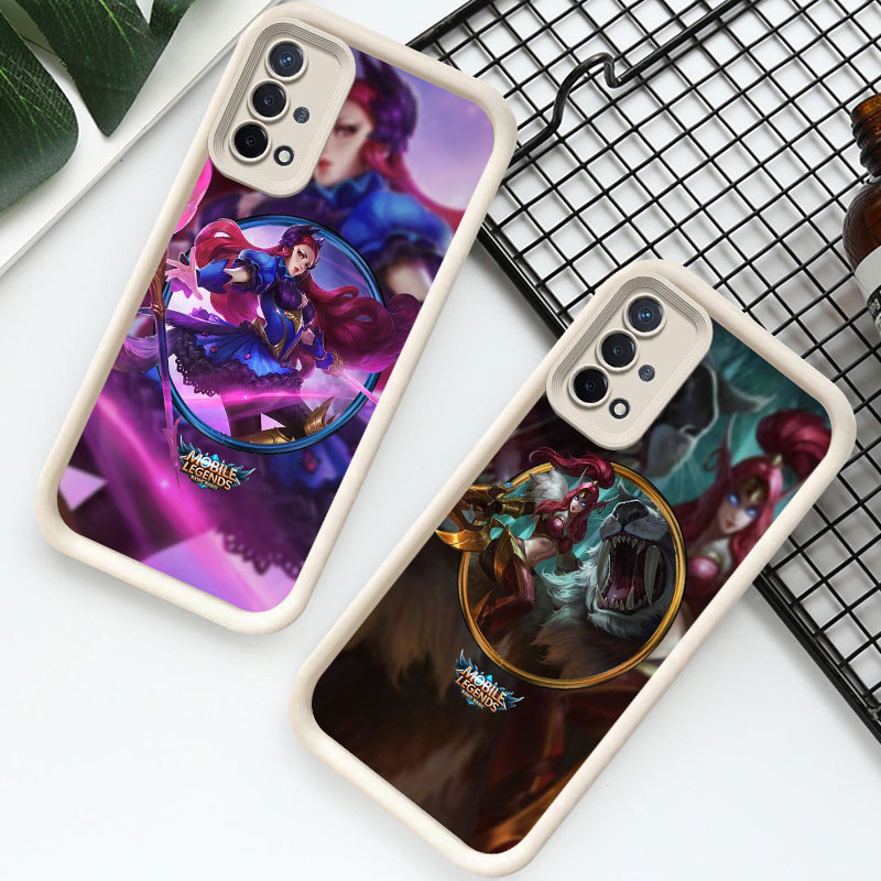 R21 Mobile Legends Casing untuk OPPO Reno A16E 4F 4 A16K A93 5F F17 Pro Lite Kasus(Hitam/Putih)