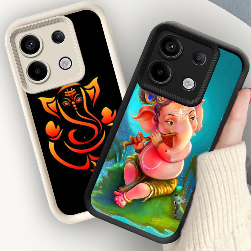 M20 Ganesha Hitam Casing untuk Xiaomi Redmi Note Plus 13 14 Pro 5G Kasus Putih