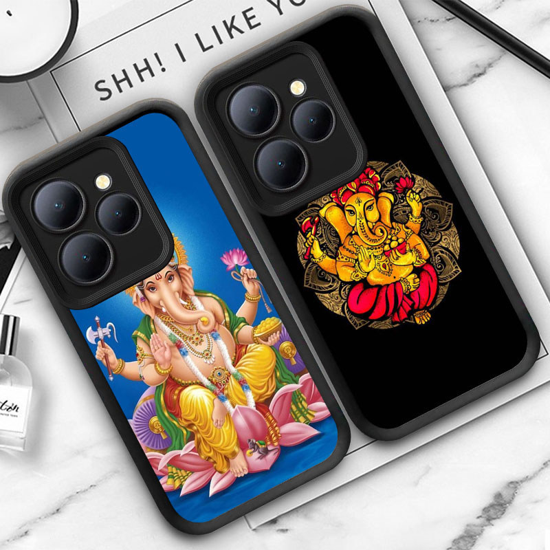 M20 Ganesha Hitam Casing untuk Xiaomi Redmi Note POCO 15 M8 14 Pro 5G Kasus Putih