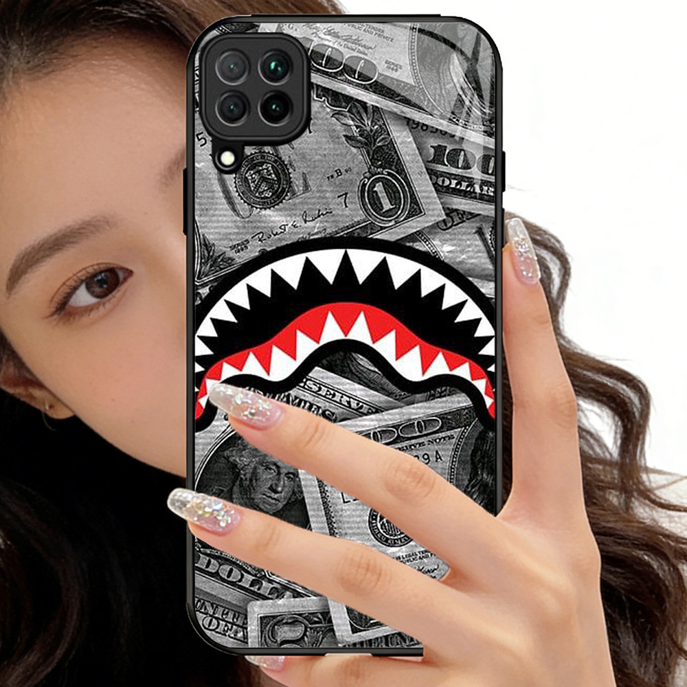 P-54 BAPE Casing ponsel kaca tempered Samsung A12 A22 M12 M32 5G