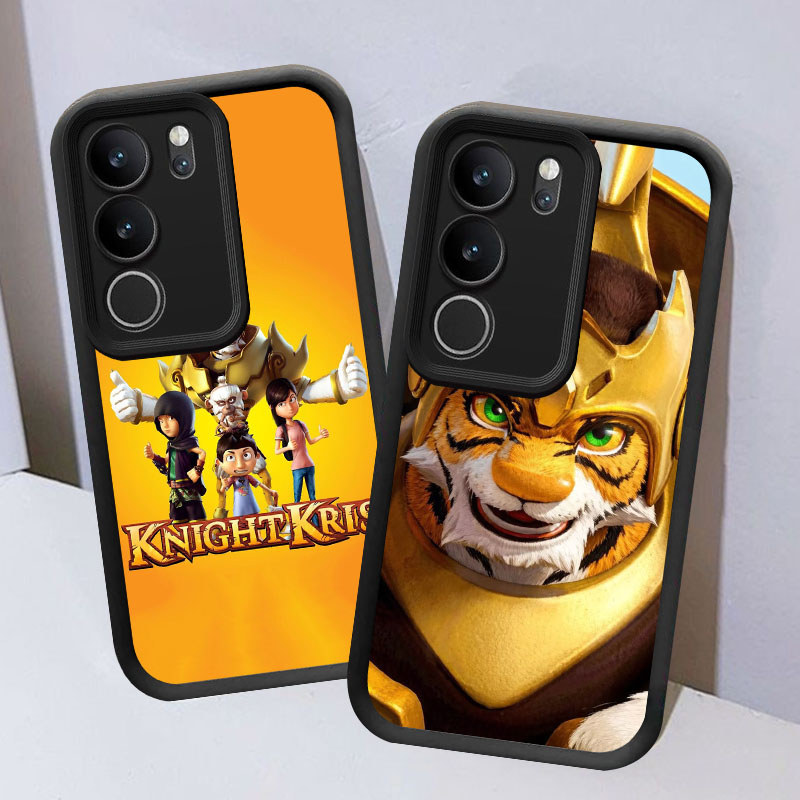 Knight Kris Casing untuk VIVO Y300 V40 Y21d Y19S Lite Pro 5G Kasus Ponsel(Hitam/Putih) Cover