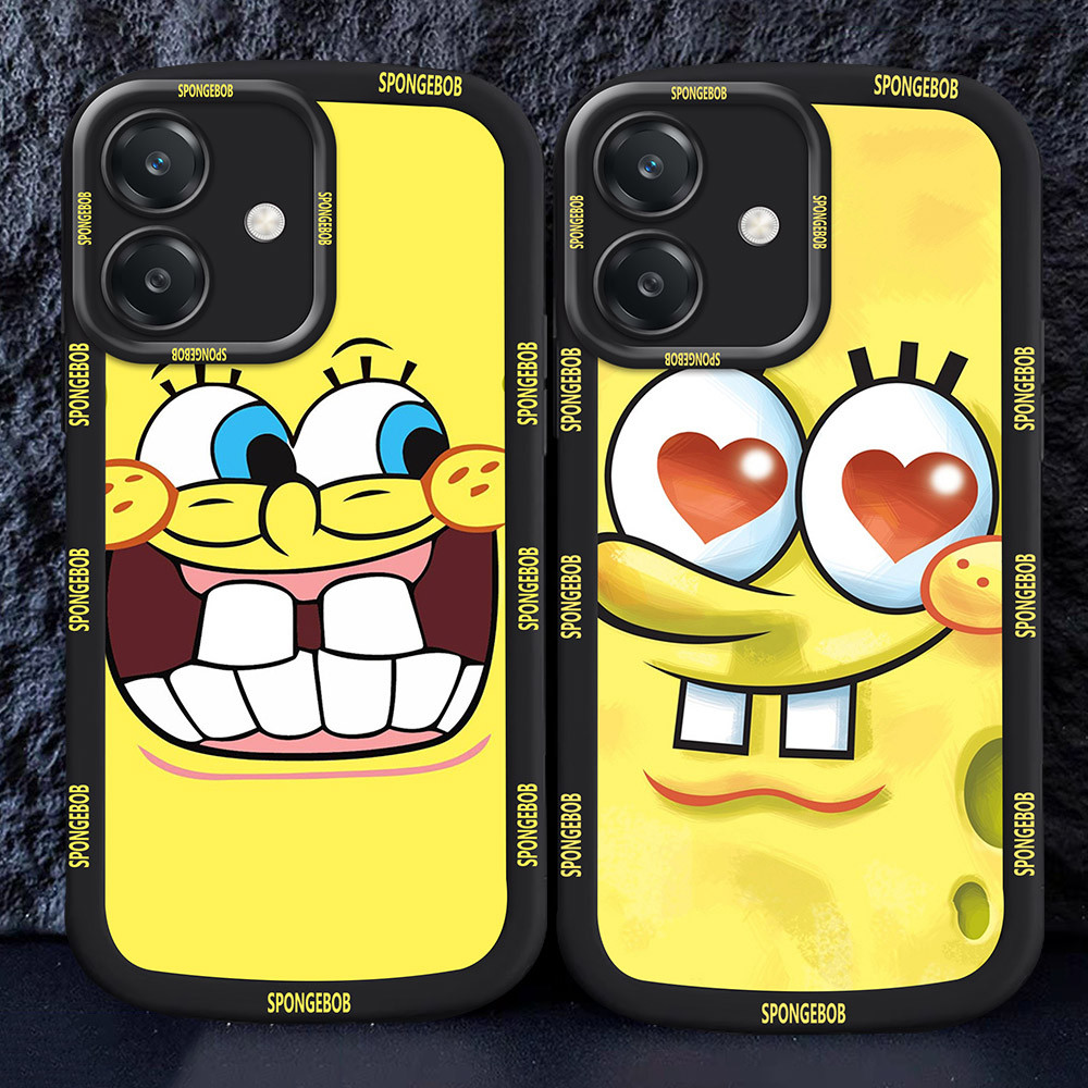 Casing untuk OPPO A3 A3X A5i 5G Hitam dan putih Case M31 Spongebob