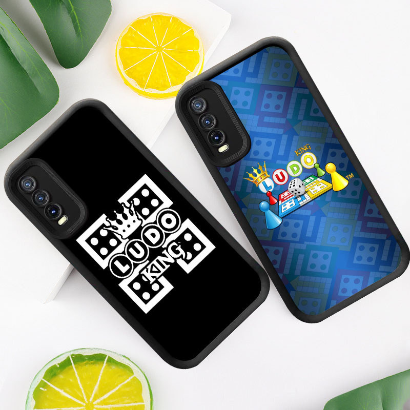 R10 Ludo King Casing untuk Samsung A30 A30s A50 A10 A50s A7 2018 Kasus(Hitam/Putih)