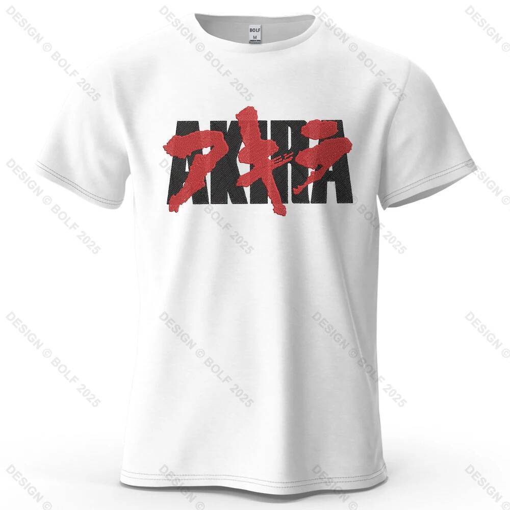 Kaos Pria Cetak Font Jepang Akira 100% Katun Ukuran Besar Kaos Grafis Klasik Untuk Wanita 7ea2