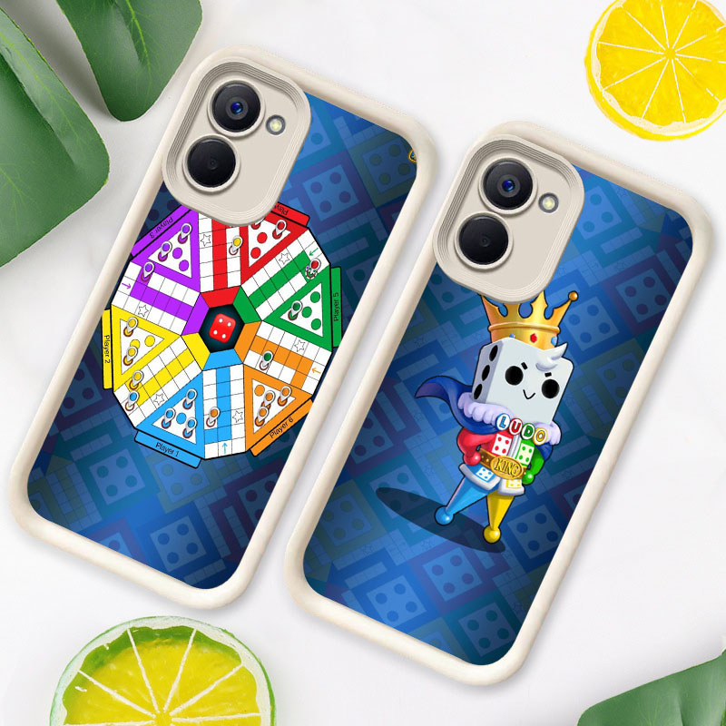 R10 Ludo King Casing untuk VIVO Y18 Y18i Y36 Y03t Y27 Y27s Y03 5G Kasus(Hitam/Putih)