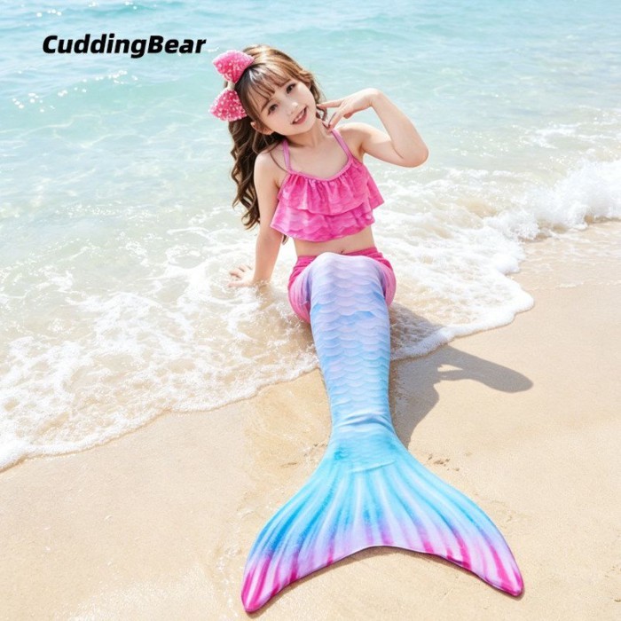 Mermaid Swimsuit Mermaid Tail Girls Princess Swimsuit Girls Split Children Super Fairy Swimsuit Fli