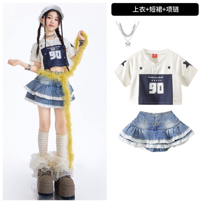 Girls' Jazz Dance Costumes Hong Kong Style Jazz Dance Costumes Children's Street Dance Costumes T S