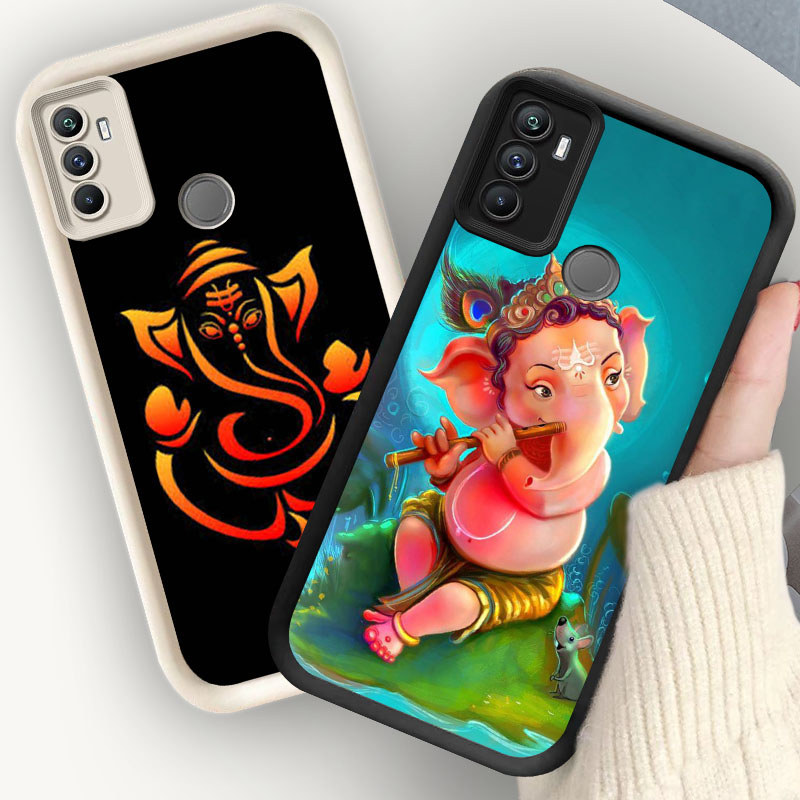 M20 Ganesha Hitam Casing untuk OPPO Realme 7I A53S C17 C85 A53 A33 2020 Pro Kasus Putih