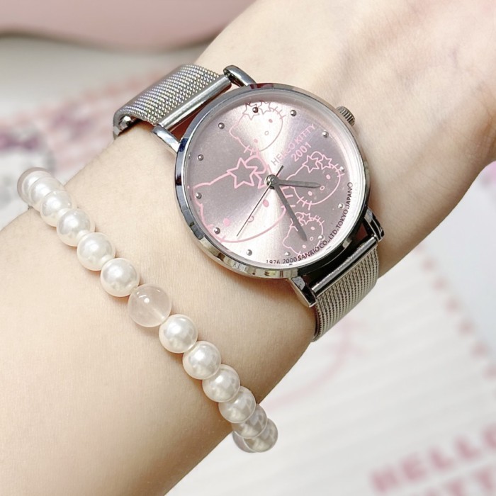 KT New Sun Pattern Dial Steel Strap Simple Fashion Trendy Watch Women's Quartz Watch Watch Gift