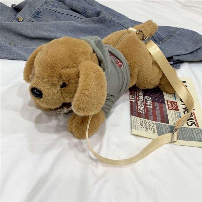 Tas bahu boneka anjing lucu