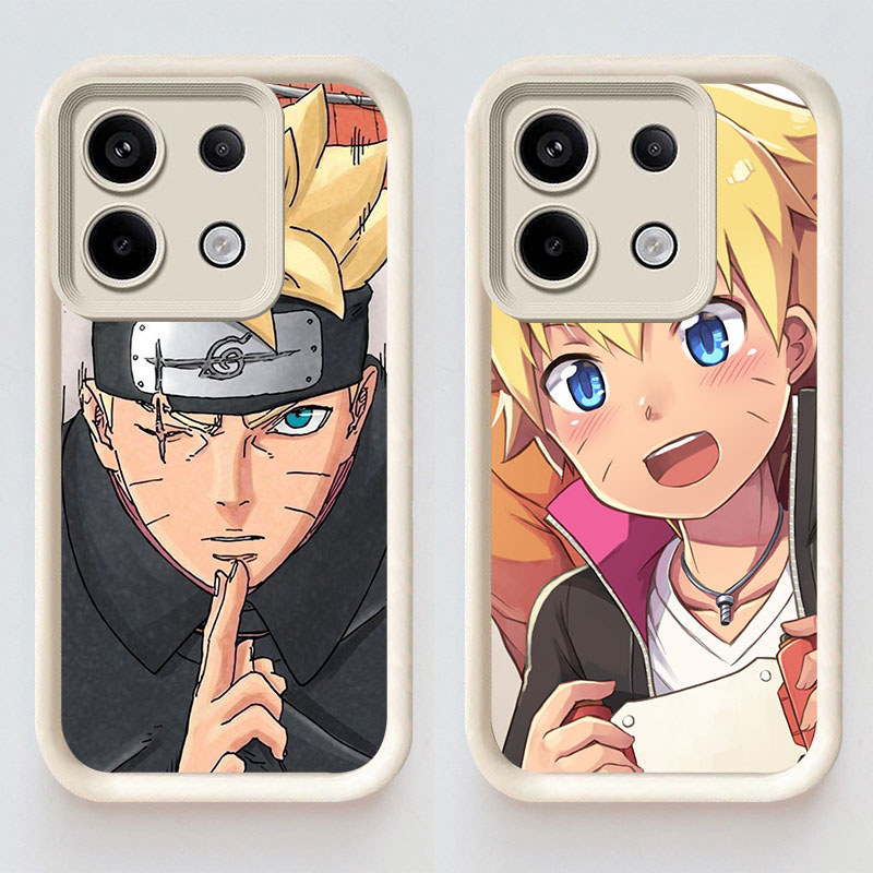 U3 Boruto Casing untuk Infinix Note Zero 40S 40 30 Pro Plus 5G Kasus(Hitam/Putih) Cover