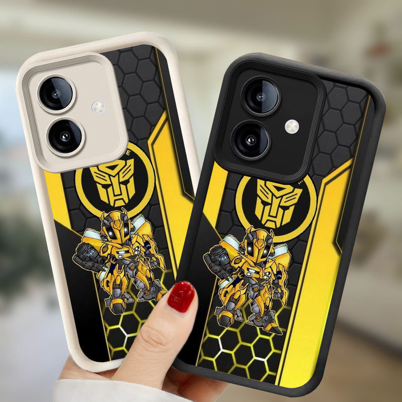 Bumblebee Casing untuk OPPO A5X A3X A5i A3 A79 2025 A5 Pro 5G Kasus Ponsel(Hitam/Putih) Cover