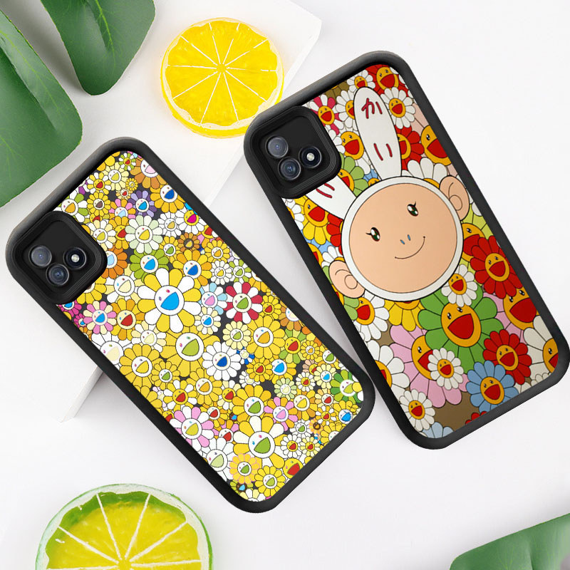 R27 Murakami Takashi Casing untuk Realme C20 C20A C11 2021 Kasus(Hitam/Putih)