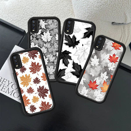MU67 maple leaf Hp Plating Casing untuk VIVO Y93 Y53s Y27s Y91 Y35 Y56 Y75 Y51 Y91C Y66 Y31 Y81 Y36 