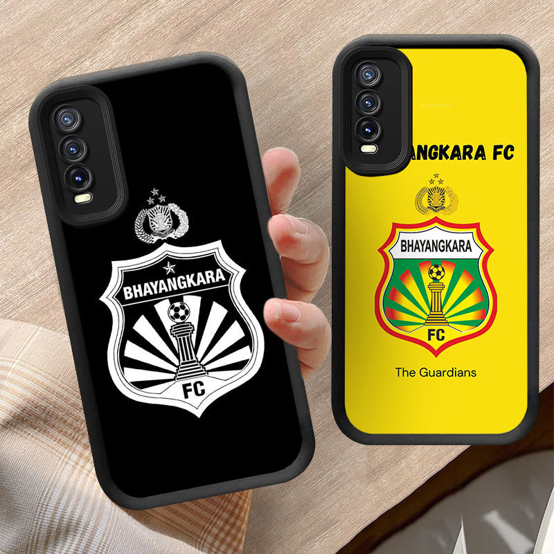 Casing untuk VIVO Y20 Y20i S1 Y12s Y20s Y66 Y11s Pro Kasus Hitam atau Putih P1 Bhayangkara FC